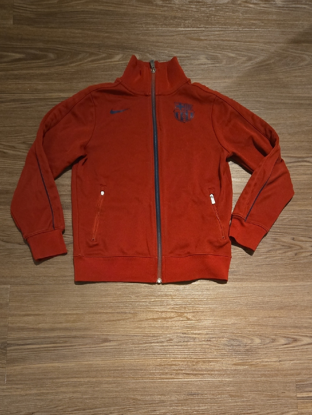 Fc Barcelona Nike Red Full-Zip Track Jacket